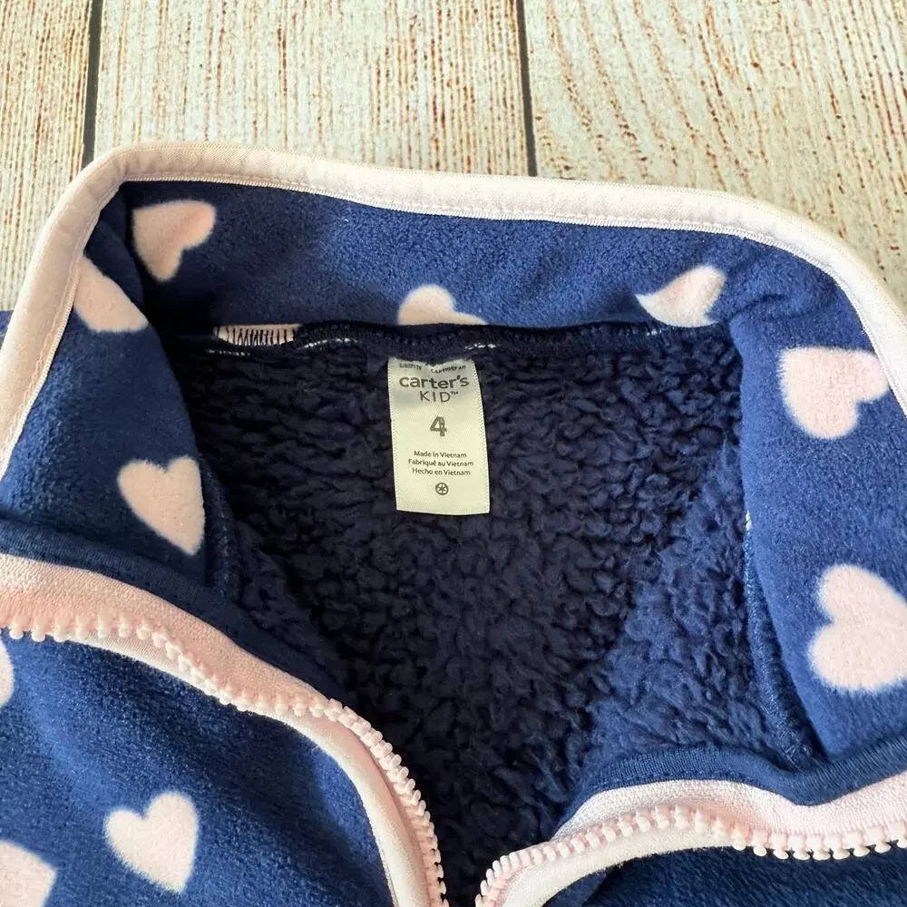 NWOT - Girls 4 - Sherpa Henley Sweater